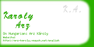 karoly arz business card